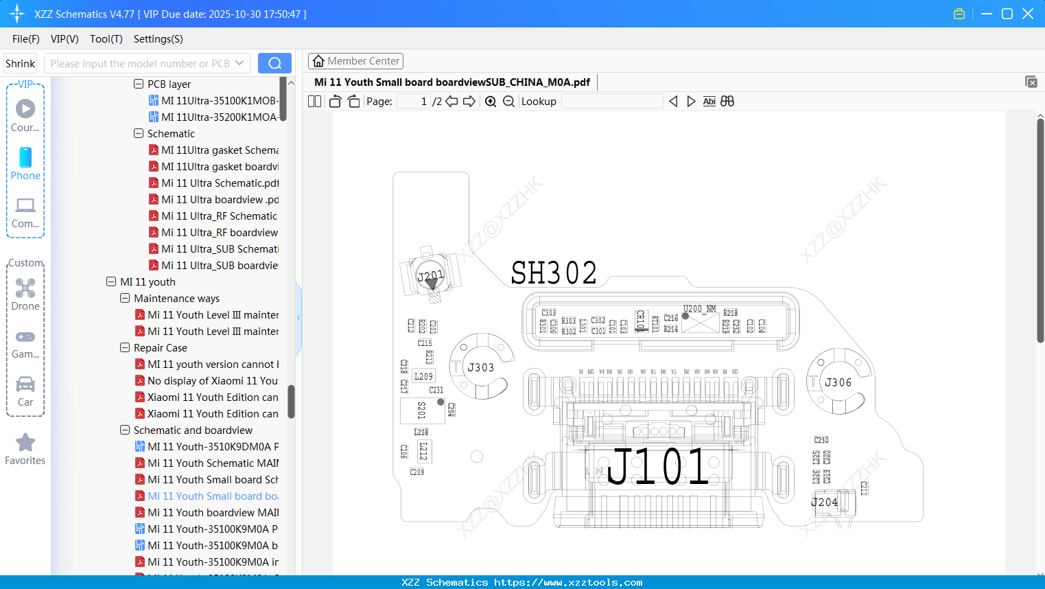 Xiaomi Mi 11 Youth Small Board BoardviewSUB_CHINA_M0A